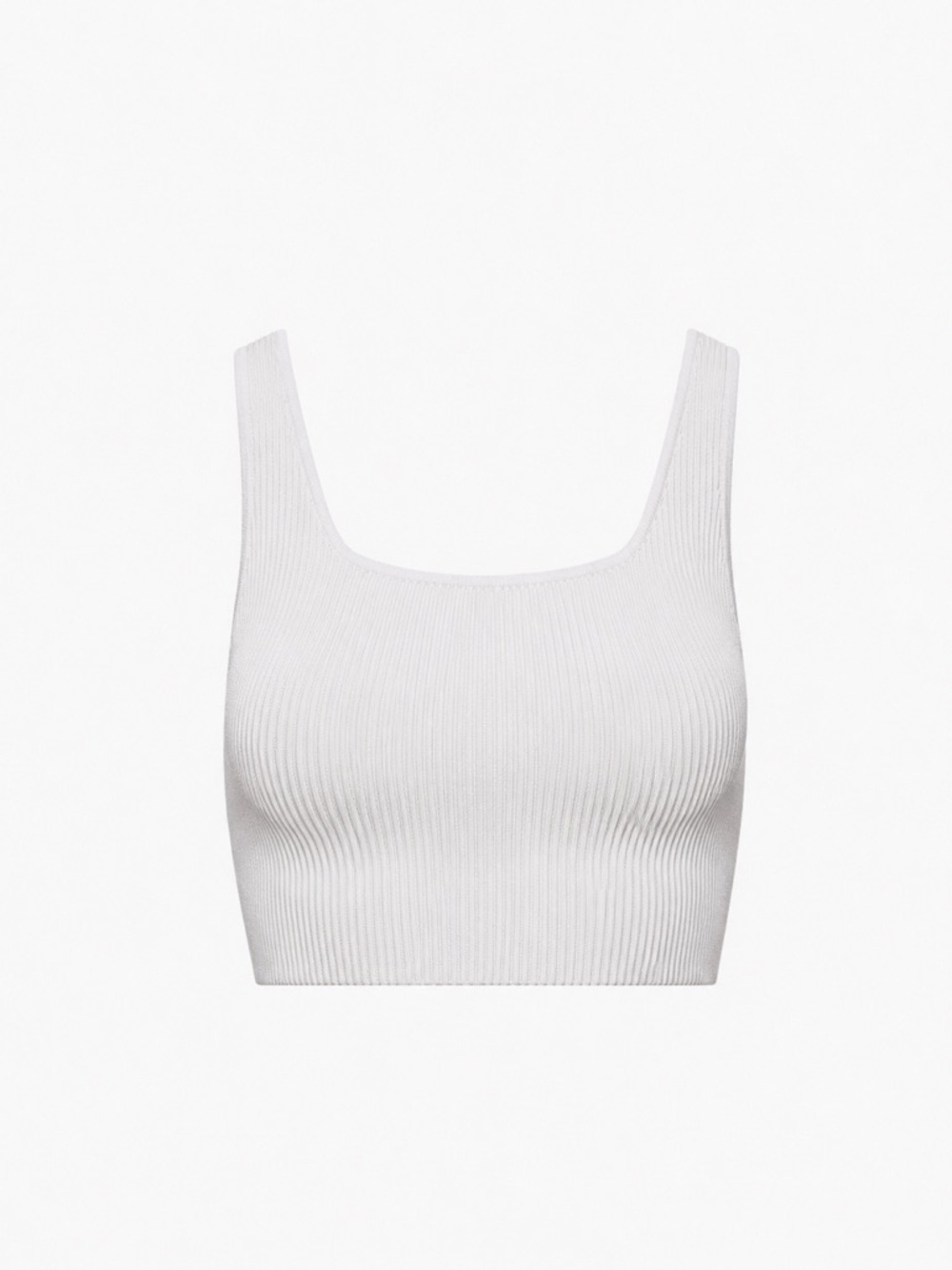 ❁ 3/$15 ❁ Princess Polly White Ribbed Square Neck Crop Tank (XS/S).